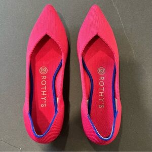 Rothy's Pink pointed toe  Women's flats shoes